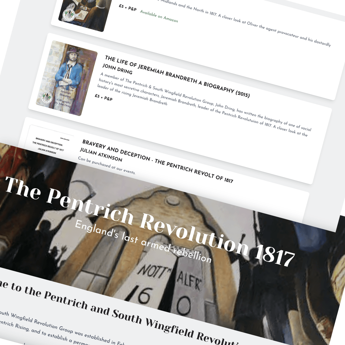 Pentrich Revolution Group: Modern Website for a Historical Project