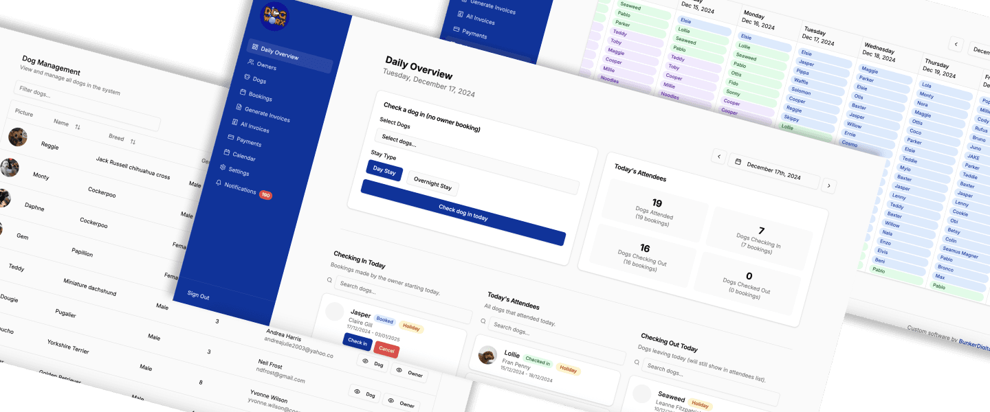 Dogworx: Custom Software to Reduce Admin and Save Time
