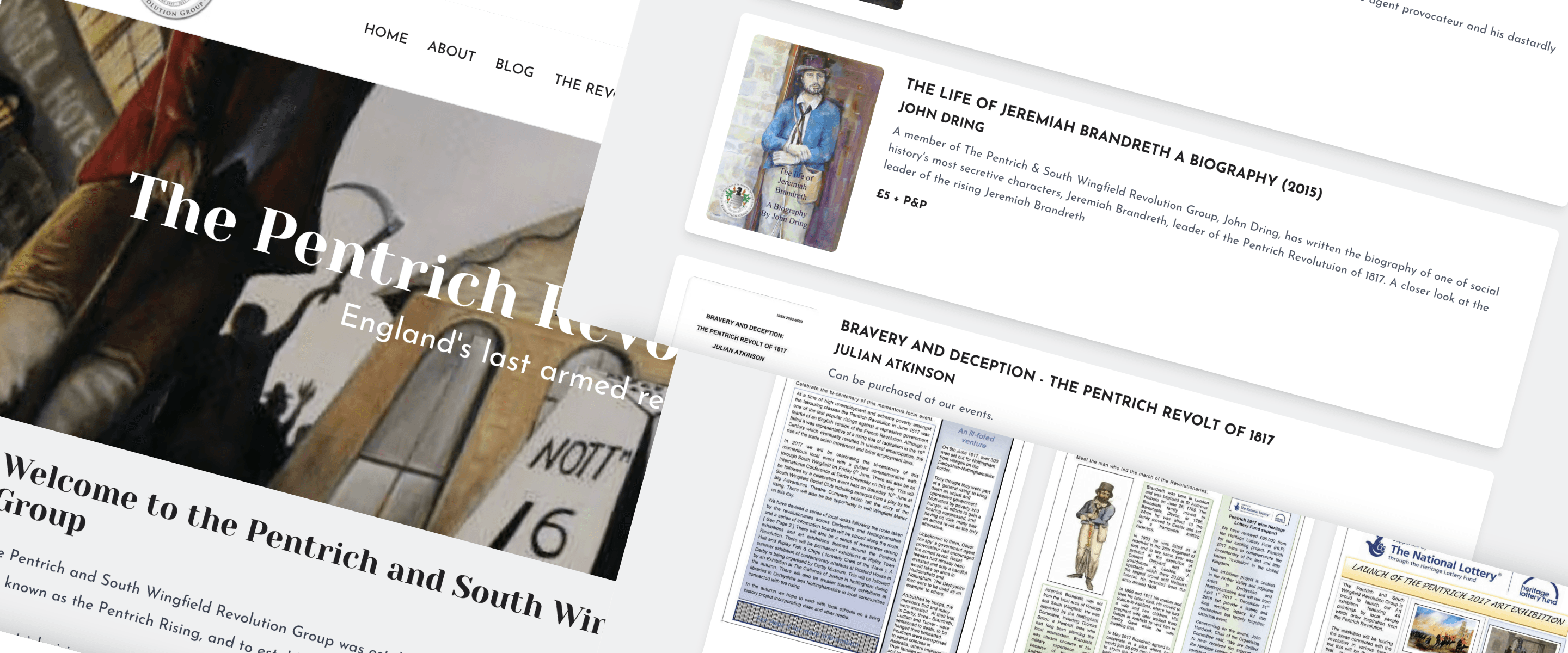 Pentrich Revolution Group: Modern Website for a Historical Project