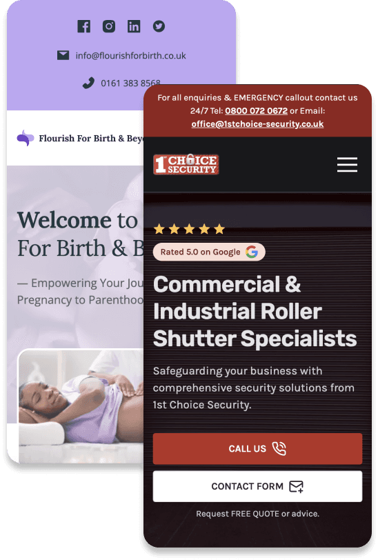 Preview of websites for local businesses